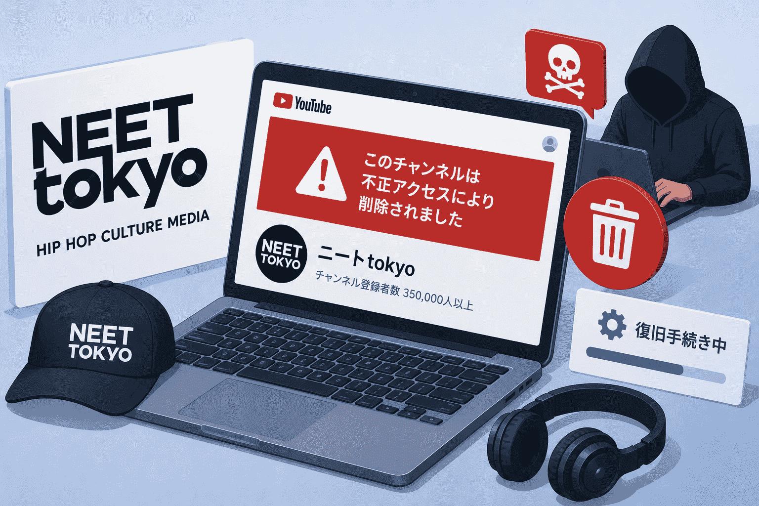 ニートtokyo の YouTube チャンネルが不正アクセスにより削除-SEEDA 主宰・登録者 35 万人超のヒップホップメディアが復旧手続き中
