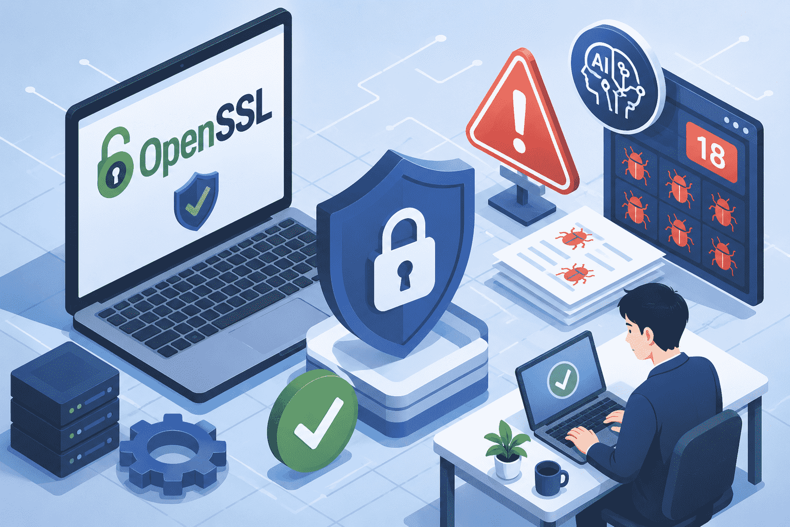 OpenSSLがAIで発見された危険度の高い脆弱性 CVE-2026-45447 を含む18件を修正
