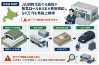 北海道 厚岸町 JA釧路太田の元職員が牧草ロール64本を無断売却し64万円を業務上横領-数千万円規模の余罪の恐れ