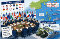 日米比など14カ国が共同声明-中国の「歴史的権利」主張を改めて否定、比の防衛強化とも連動
