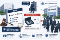 AppleがOpenAIを営業秘密窃取で提訴-元幹部が採用面接で「実物部品持参」を指示か、400人超の転職者が焦点に