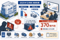 アサヒ グループホールディングス、2025年12月期決算を発表-純利益37%減、サイバー攻撃の影響は370億円弱