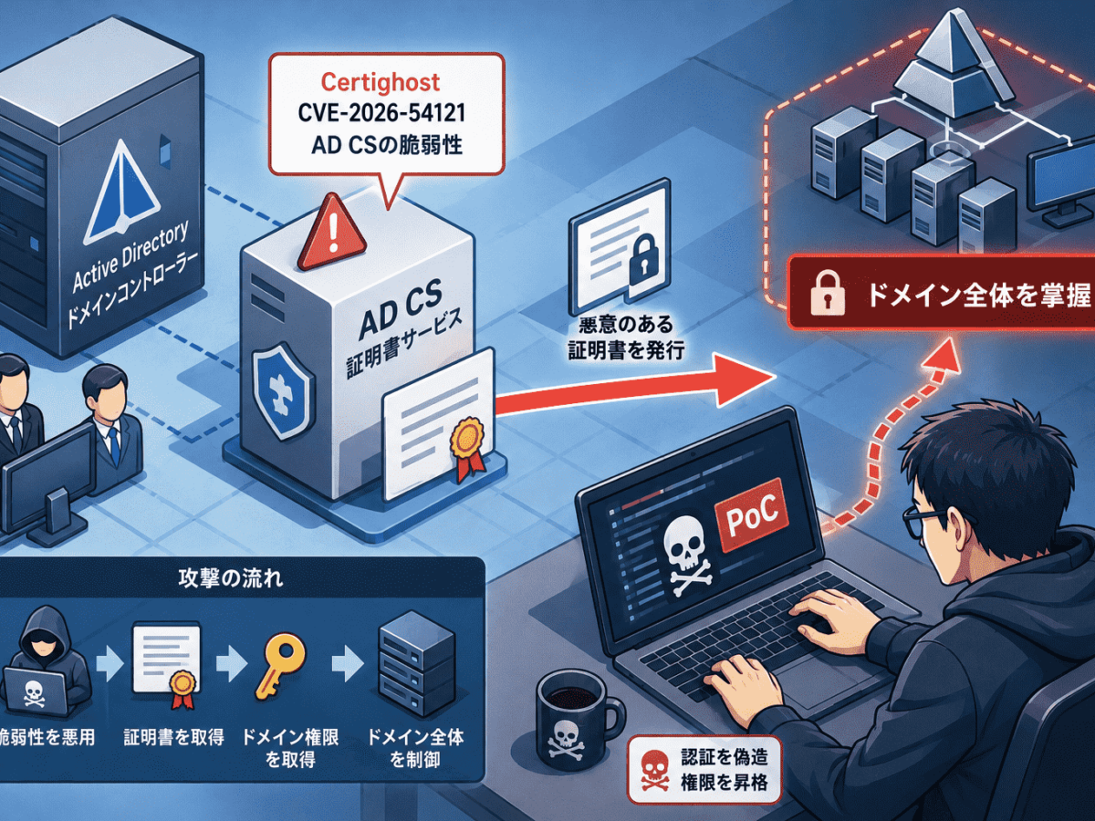 Windows Active Directory証明書サービスの脆弱性 Certighost CVE-2026