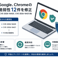 Google、Chromeの脆弱性 12件を修正(CVE-2026-16420、CVE-2026-16421)他