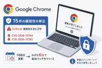 Google Chrome、Ozoneの2件のCritical脆弱性を含む15件を修正-7月8日更新からわずか6日で追加パッチ(CVE-2026-15764、CVE-2026-15765)