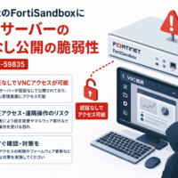 FortinetのFortiSandboxにVNCサーバーの認証なし公開の脆弱性(CVE-2026-59835)