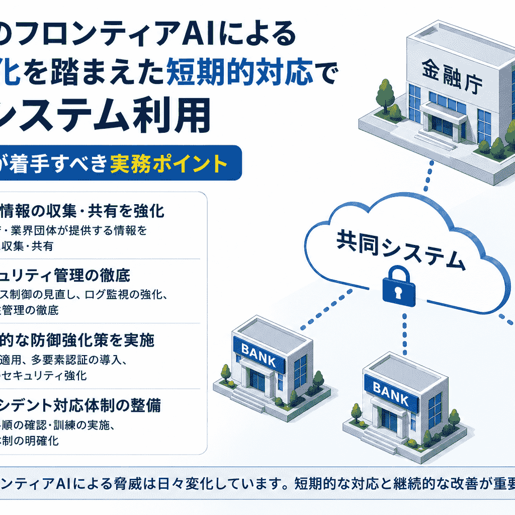 金融庁のフロンティアAIによる脅威変化を踏まえた短期的対応で共同