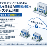 金融庁のフロンティアAIによる脅威変化を踏まえた短期的対応で共同システム利用 金融機関が着手すべき実務ポイント