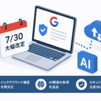 Googleの利用規約が7月30日に大幅改定-バックグラウンド通信の明文化とAI関連条項-セキュリティ上の注意点を解説