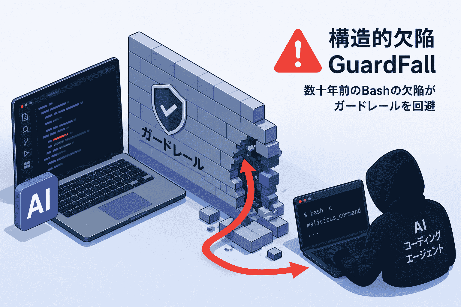 AI コーディング エージェント 10種に共通する構造的欠陥 GuardFall-数十年前のBashの欠陥がガードレールを回避