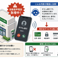 ゆうちょ銀行をかたる自動音声電話が急増、個人情報を聞き出す手口に注意喚起