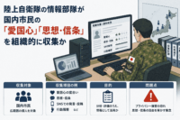 陸上自衛隊の情報部隊が国内市民の「愛国心」「思想・信条」を組織的に収集か