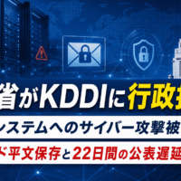 総務省がKDDIに行政指導—メールシステムへのサイバー攻撃被害でパスワード平文保存と22日間の公表遅延を問題視