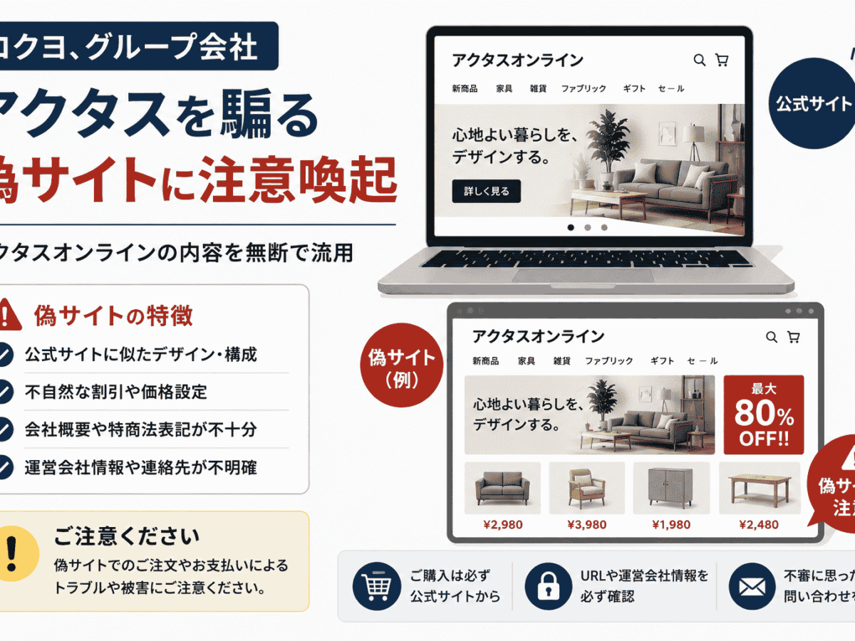 専用です。他の人購入不可です。 コクヨ、グループ会社アクタスを騙る偽サイトに注意喚起 ACTUS online