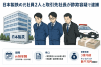 日本製鉄の元社員2人と取引先社長が詐欺容疑で逮捕-約10年間にわたる架空発注、被害総額3億円超、キックバックは数千万円規模か