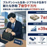プルデンシャル生命・ジブラルタ生命で新たな詐取7億9千万円-営業社員による金銭被害の総額は約39億円に拡大