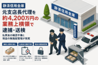 静清信用金庫 元支店長代理を約4,200万円の業務上横領で逮捕・送検-払戻金の確認不備と現金の無施錠管理が発覚