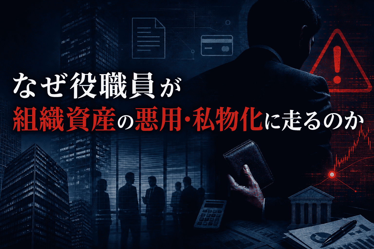 なぜ役職員が組織資産の悪用・私物化に走るのか-「モノ言えぬ組織」チェックシートで犯罪心理学者が可視化する着服・不正受給が起きる組織の「危険サイン」