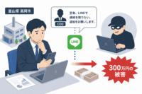 富山県 高岡市の企業がLINEへ誘導するCEO詐欺で300万円の被害