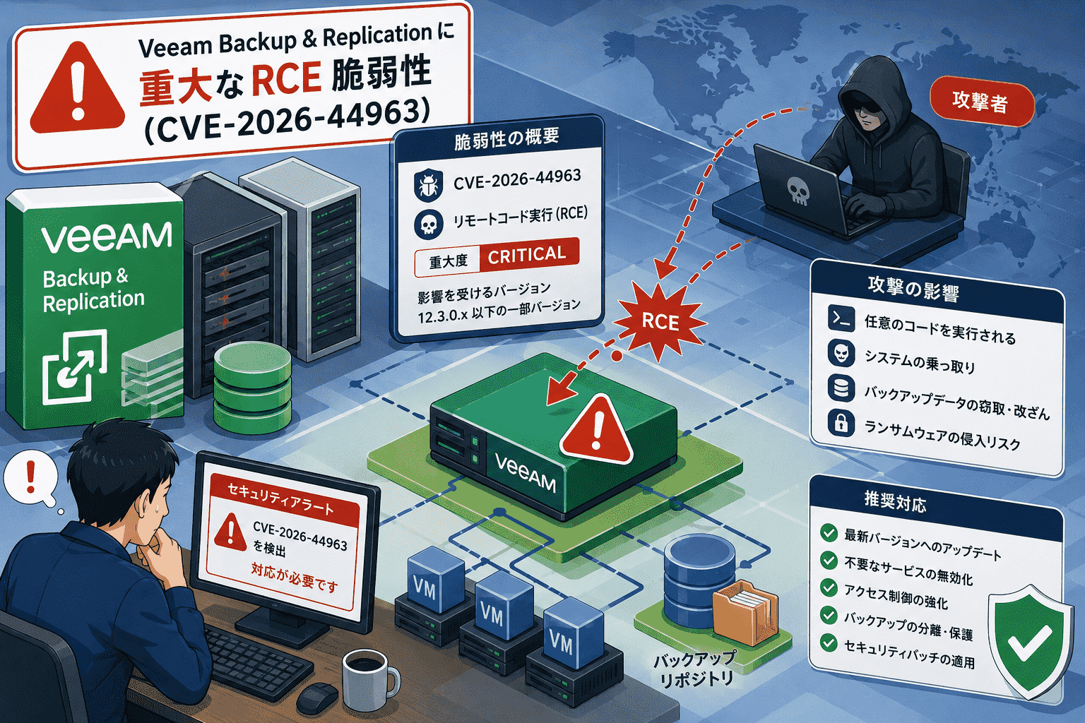 Veeam Backup & Replicationに重大なRCE 脆弱性(CVE-2026-44963)