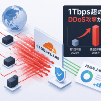 1Tbps超のDDoS攻撃が第2四半期に5倍超に急増 Cloudflareが2026年上半期データを発表