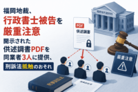 福岡地裁、行政書士被告を厳重注意　開示された供述調書PDFを同業者3人に提供、刑訴法抵触のおそれ