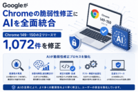 GoogleがChromeの脆弱性修正にAIを全面統合—Chrome 149・150の2リリースで1,072件を修正