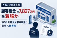 きのくに信用金庫で顧客預金約7827万円を着服か 30代元職員を懲戒解雇し警察へ被害届