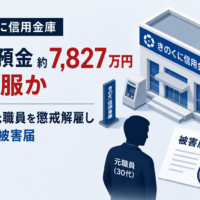 きのくに信用金庫で顧客預金約7827万円を着服か 30代元職員を懲戒解雇し警察へ被害届
