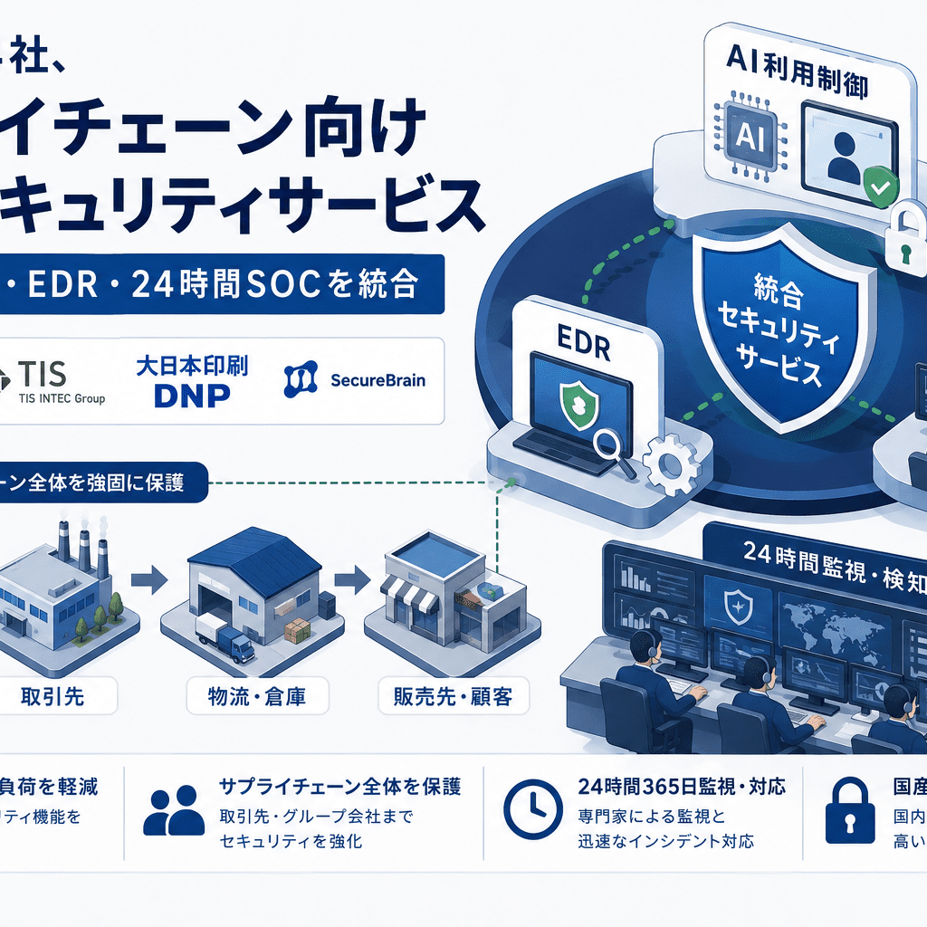 NECなど4社、サプライチェーン向け国産セキュリティサービス AI利用 NECなど4社、サプライチェーン向け国産セキュリティサービス AI利用