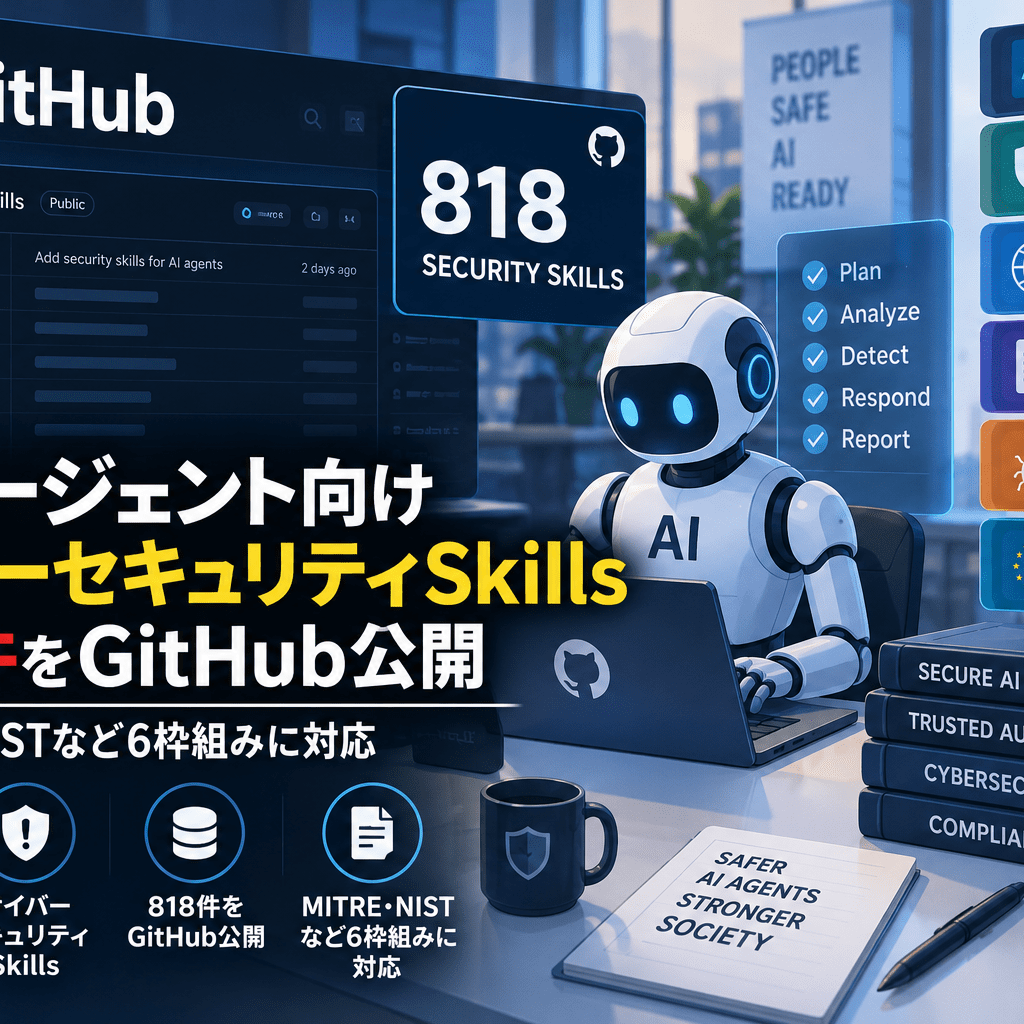 aiさん専用 AIエージェント向け サイバーセキュリティSkills 818件をGitHub公開