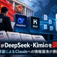 中国がDeepSeek・Kimiのを調査か-AI蒸留によるClaudeへの情報漏洩が原因か