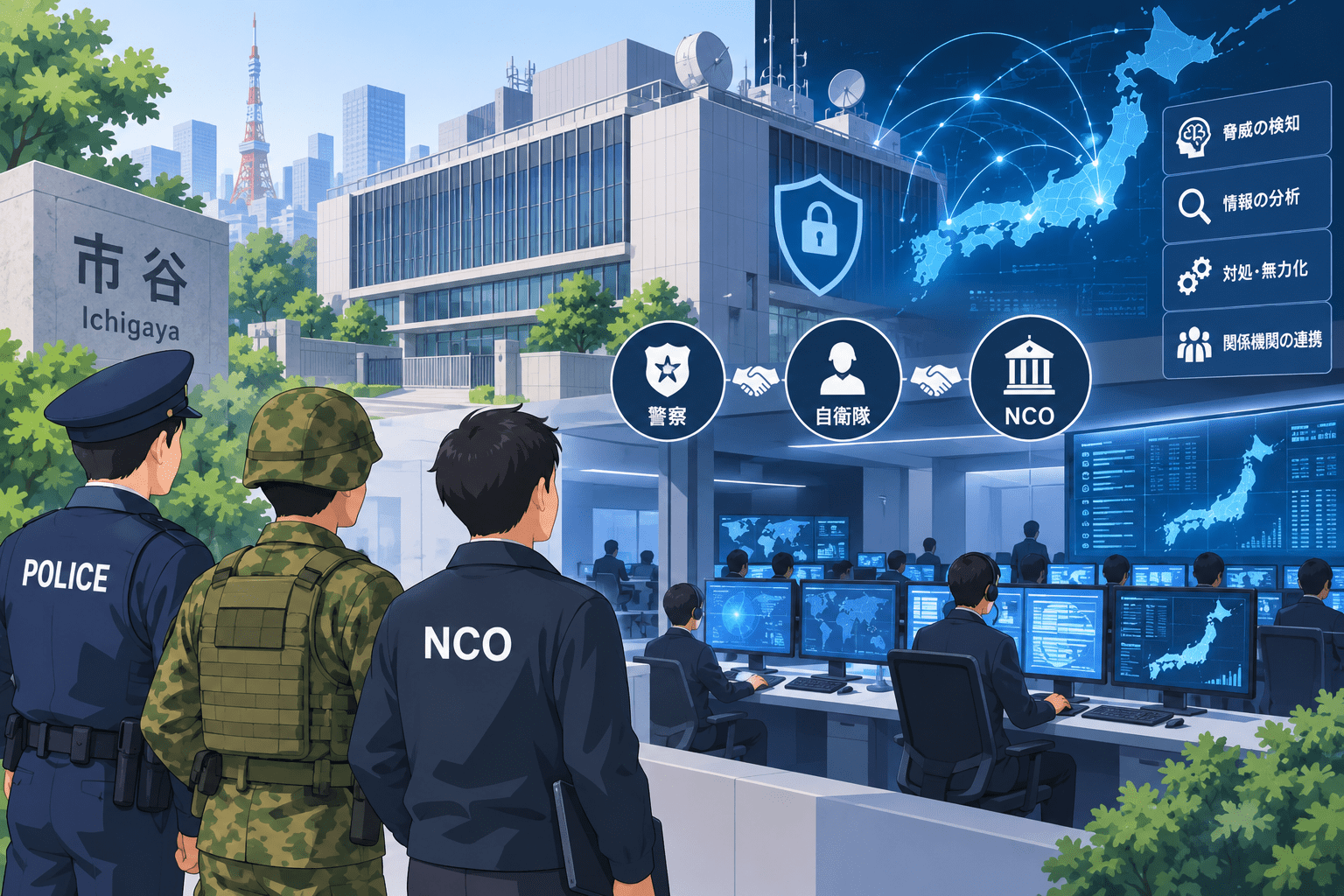 能動的サイバー防御の合同拠点を東京・市谷に整備へ　警察・自衛隊・NCO集約、2032年ごろ完成か