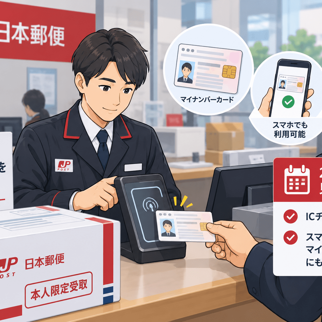 日本郵便、本人限定受取郵便を2027年4月に見直し ICチップ確認へ移行