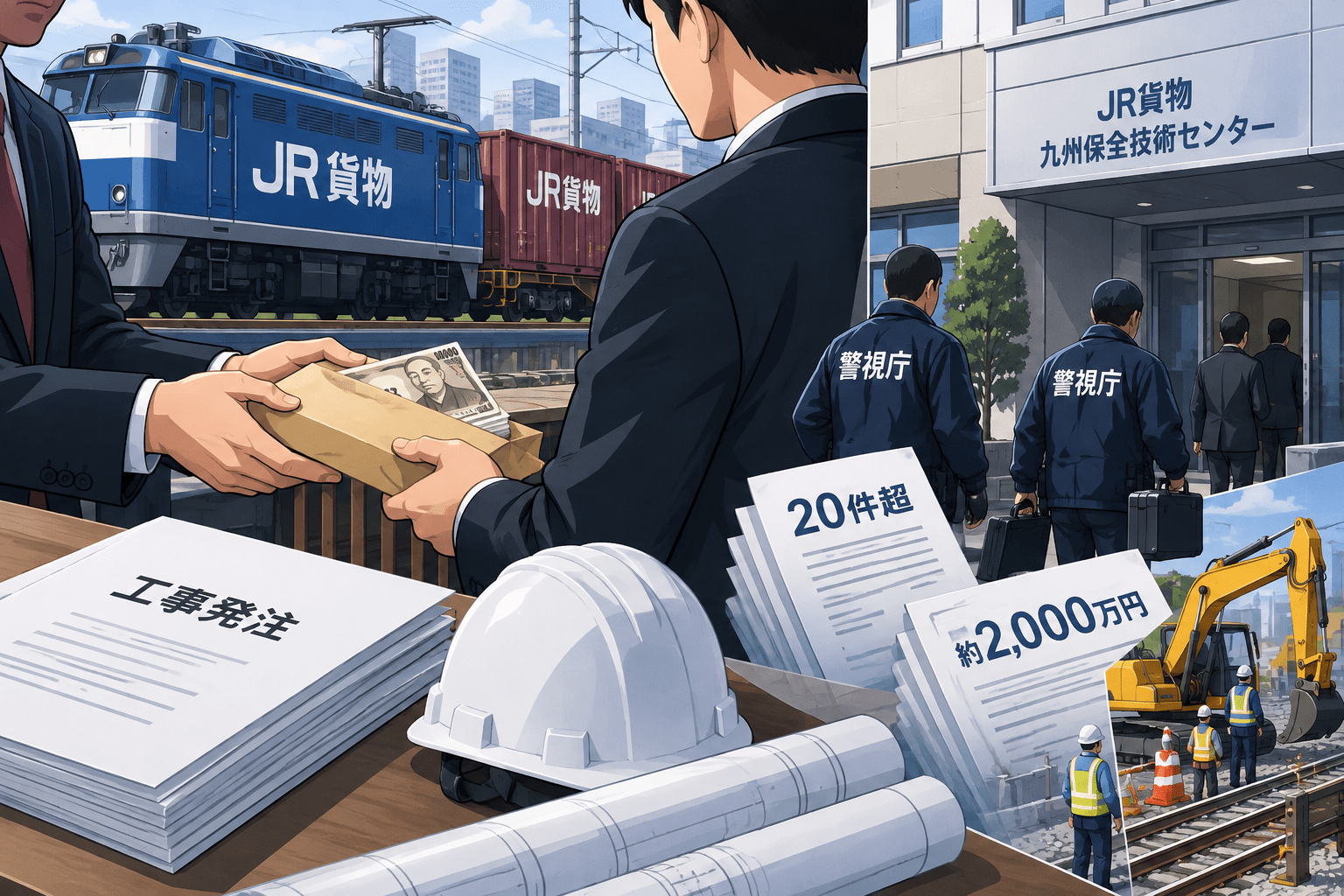 JR貨物社員を収賄容疑で逮捕　工事発注で90万円、業者は20件超・約2000万円受注か　九州保全技術センターを家宅捜索
