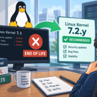 Linux カーネル 7.1がサポート終了 7.2.yへの移行を推奨
