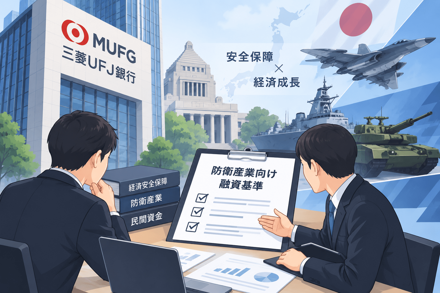 三菱UFJ銀行が防衛産業向け融資基準を設置へ 「安保政策との整合」を判断軸に、民間資金の流れが変わるか