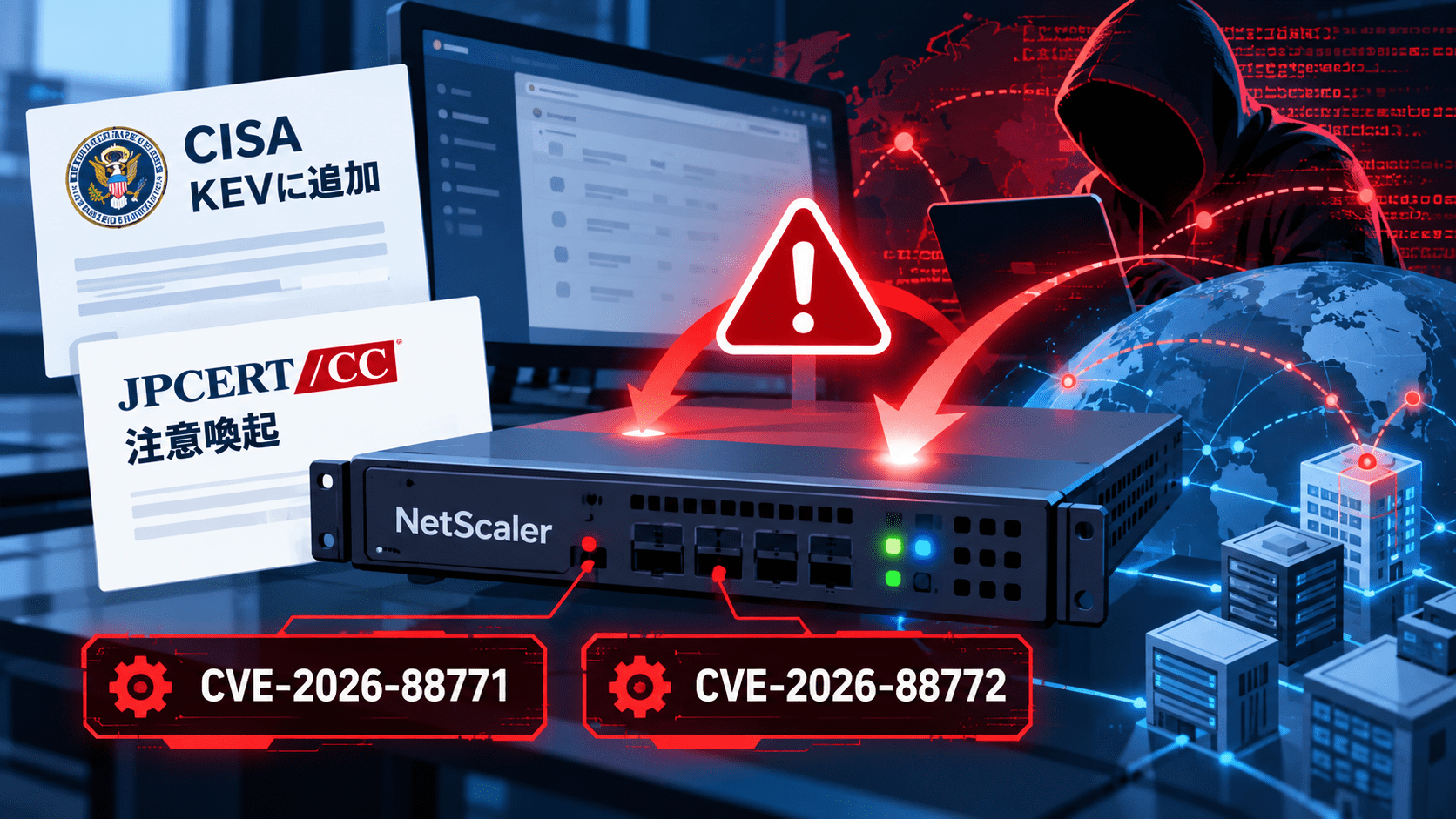 NetScalerの脆弱性 CVE-2026-88771・88772がサイバー攻撃に悪用-CISA KEV追加・JPCERT/CCが注意喚起