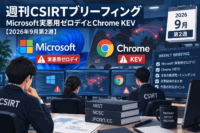 週刊CSIRTブリーフィング：Microsoft実悪用ゼロデイとChrome KEV【2026年9月第2週】