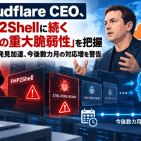 クラウドフレアCEO、PHP2Shellに続く「複数の重大な脆弱性」を把握 AIによる発見加速、今後数カ月の対応増を警告
