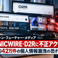 クリプトン・フューチャー・メディアのSONICWIRE（ソニックワイヤ）とD2Rへ不正アクセスによるサイバー攻撃、最大約42万件の個人情報漏洩の恐れ