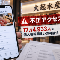 大起水産公式アプリへ不正アクセスによるサイバー攻撃、17万4,933人の個人情報漏洩の可能性