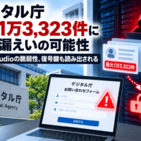 デジタル庁、問い合わせフォーム最大1万3,323件に情報漏えいの可能性 原因はStudioの脆弱性、復号鍵も読み出される