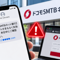 ドコモSMTBネット銀行を装うフィッシングSMS・メールを注意喚起―「dポイント失効」で偽サイトへ誘導