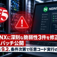 F5、NGINXに深刻な脆弱性3件を修正する緊急パッチ公開―CVSS 9.2、条件次第で任意コード実行の恐れ