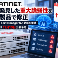 Fortinet、AIで発見した重大な脆弱性を複数製品で修正　FortiOS・FortiManagerなど更新を要請、CVE詳細は11月10日公表予定