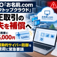 GMO「お名前.comデスクトップクラウド」不正取引の損失を補償へ　利用者に5,000円、能動的サイバー防御を政府に緊急要請
