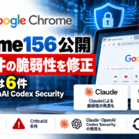 Google Chrome 156公開、353件の脆弱性を修正―Criticalは6件、Claude・OpenAI Codex Securityの発見も