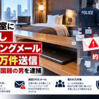 ホテル客室にPC隠しフィッシングメール約48万件送信―兵庫県警、中国籍の男を逮捕