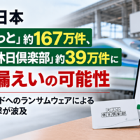 JR東日本「えきねっと」約167万件、「大人の休日倶楽部」約39万件の個人情報漏洩の恐れ―IDCFクラウドへのランサムウェアによるサイバー攻撃が波及